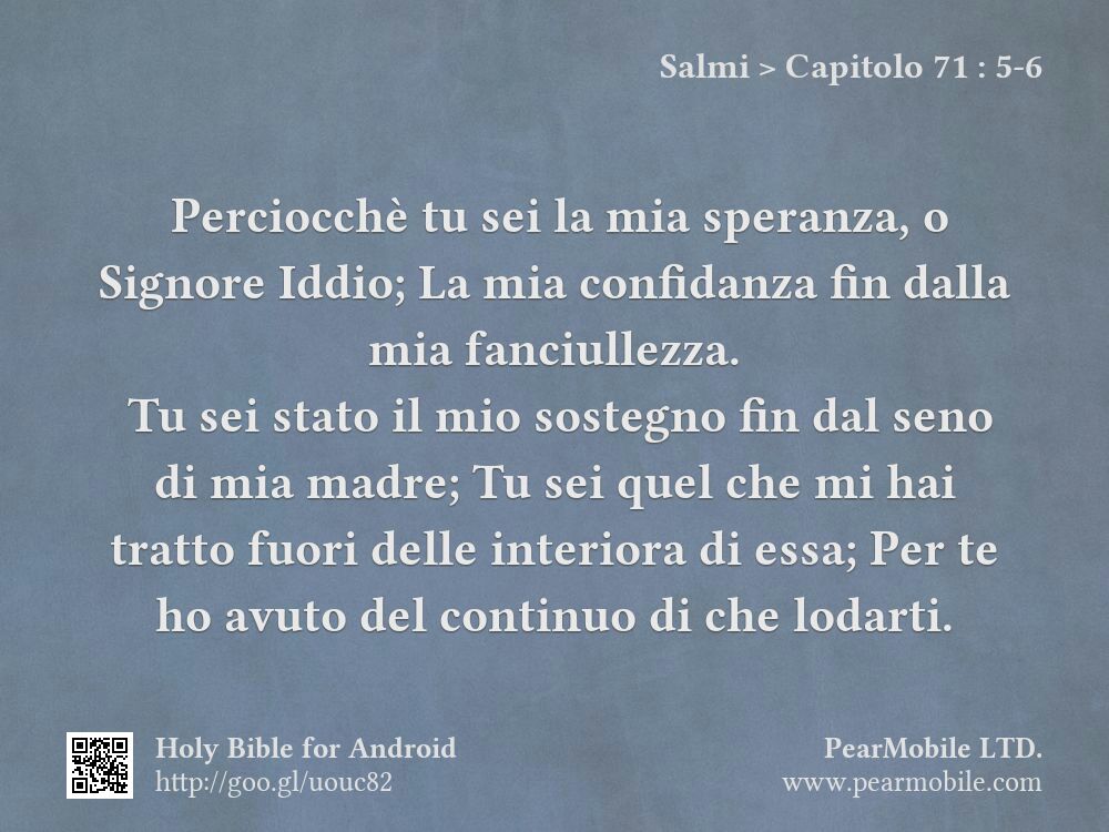 Salmi, Capitolo 71:5-6